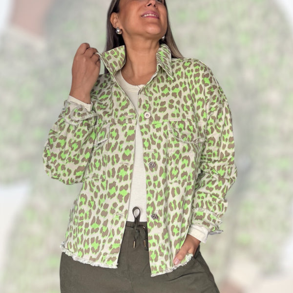 Chaqueta print verde