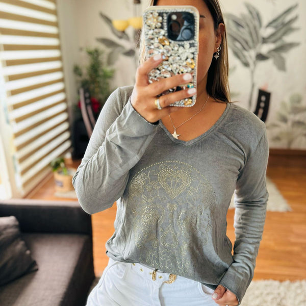 Polera calavera invierno