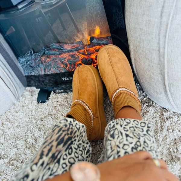 Zapatos Meli estilo ugg camel