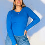 Polera algodón azulina