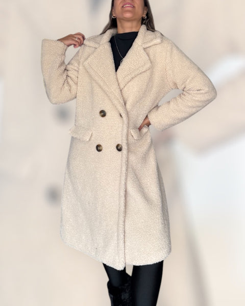 Abrigo London rojo blanco invierno