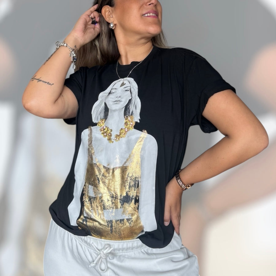 Polera mina gold