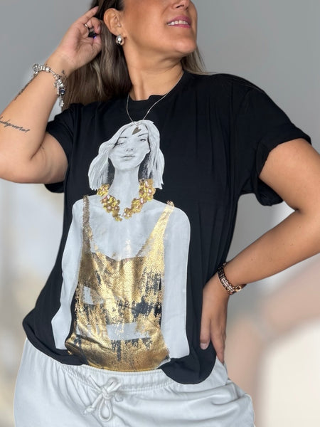 Polera mina gold