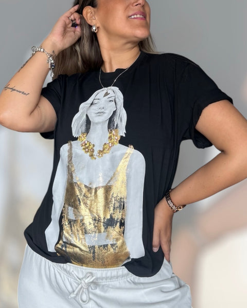 Polera mina gold
