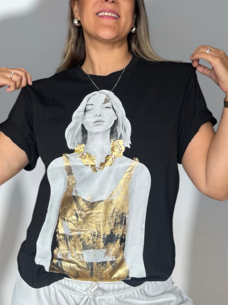 Polera mina gold