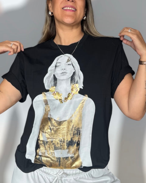 Polera mina gold