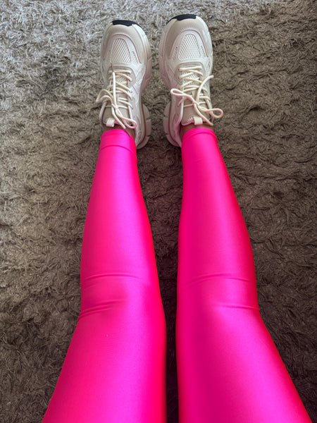 Calza básica fucsia lycra dupont