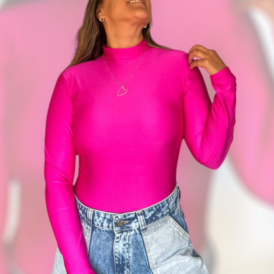Body Luciana hombro liso fucsia