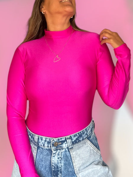 Body Luciana hombro liso fucsia