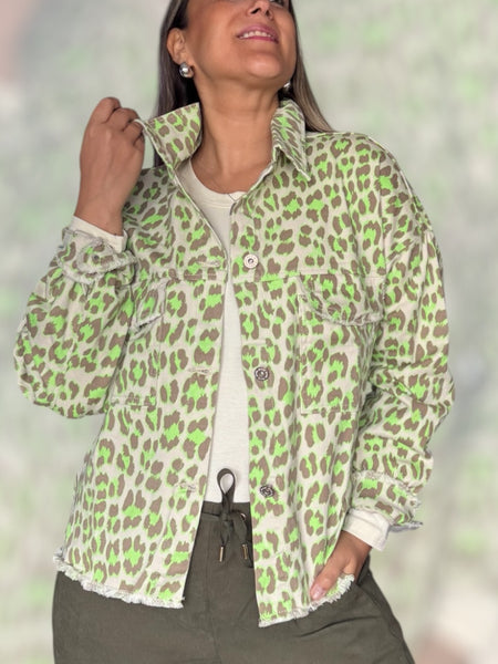 Chaqueta print verde