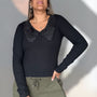 Polera crop Alana negra