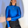 Body Luciana hombro liso azul