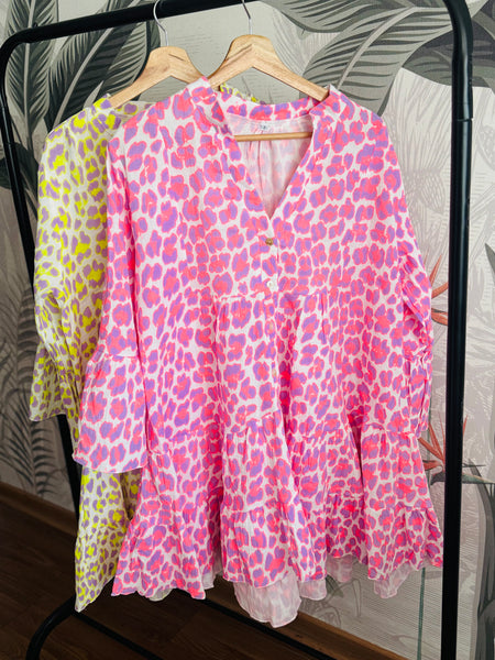 Vestido verano feliz fucsia