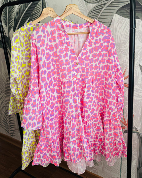 Vestido verano feliz fucsia