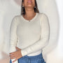 Polera algodón blanco invierno