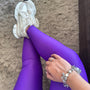 Calza básica lila lycra dupont