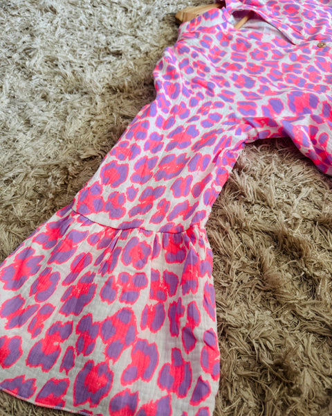 Vestido verano feliz fucsia