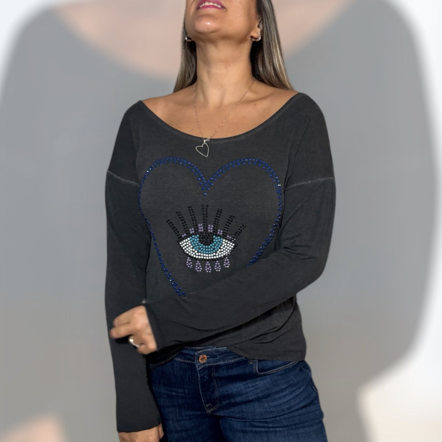 Polera ojo azul