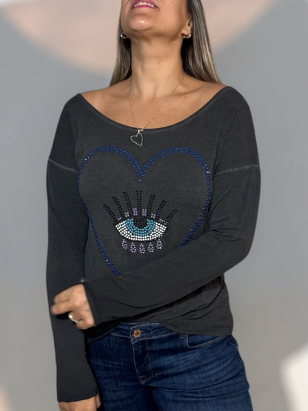Polera ojo azul