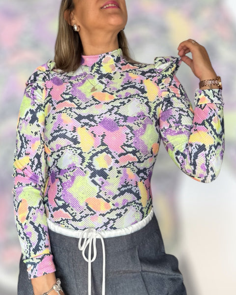 Body Luciana print Pink