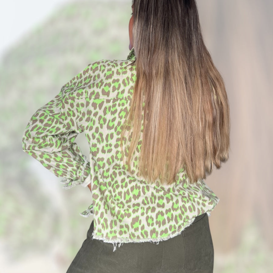 Chaqueta print verde