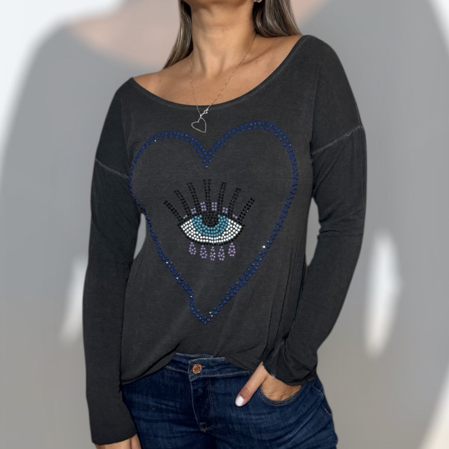 Polera ojo azul