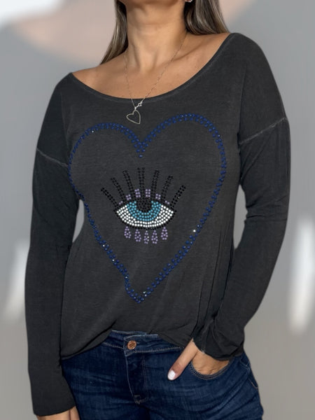 Polera ojo azul