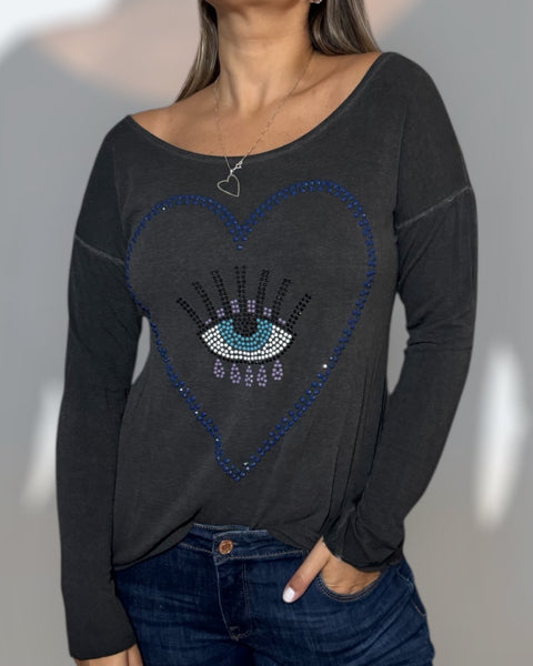 Polera ojo azul
