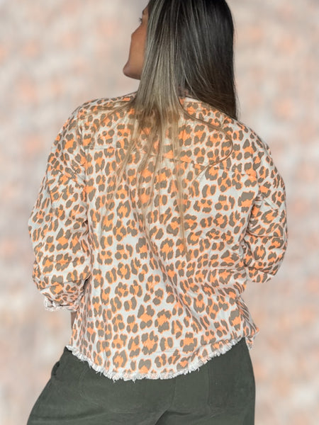 Chaqueta print naranja