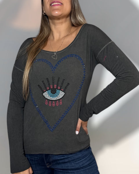 Polera ojo rojo
