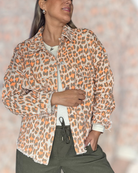 Chaqueta print naranja