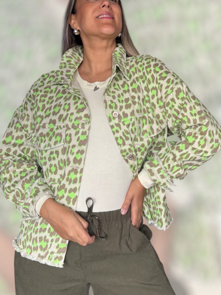 Chaqueta print verde
