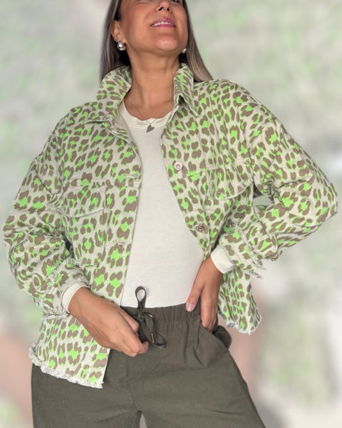 Chaqueta print verde