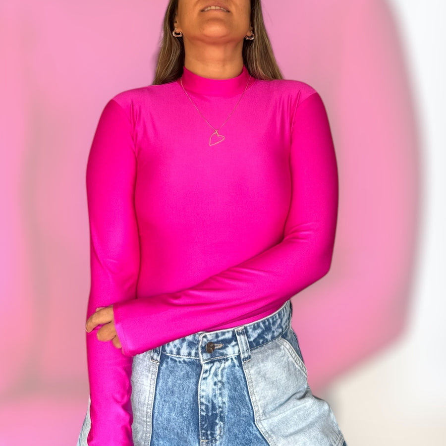 Body Luciana hombro liso fucsia