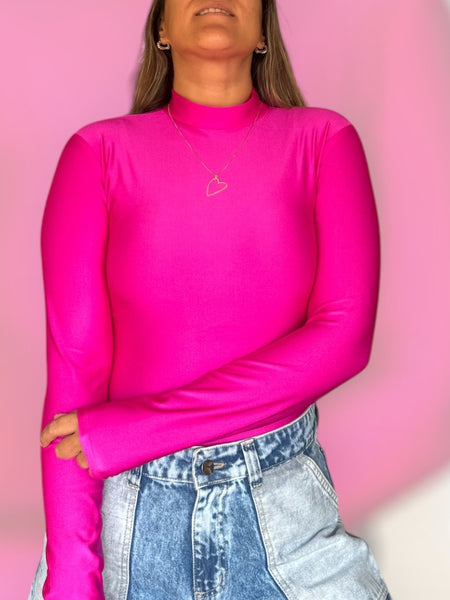 Body Luciana hombro liso fucsia