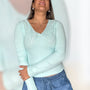 Polera crop Alana verde agua