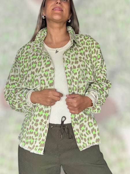 Chaqueta print verde