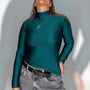 Polera Lu verde hombros lisos