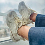 Zapatillas beige estilo New balance