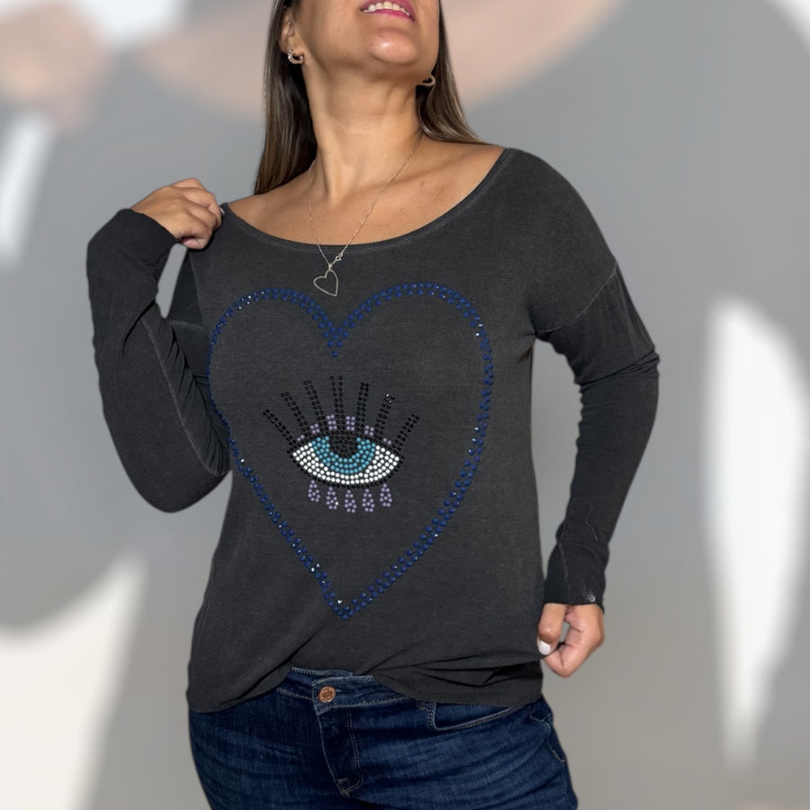 Polera ojo azul