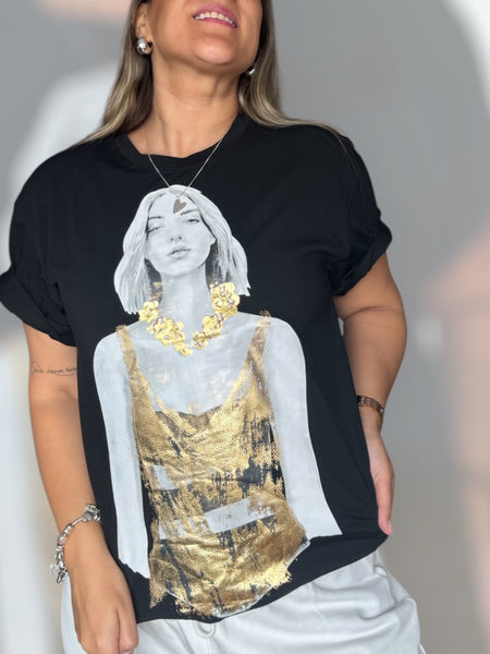 Polera mina gold