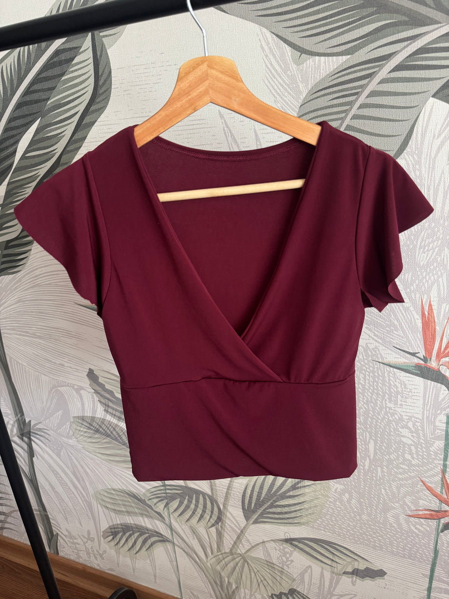 Crop top Mai burdeo