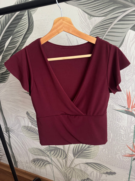 Crop top Mai burdeo
