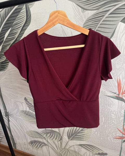 Crop top Mai burdeo