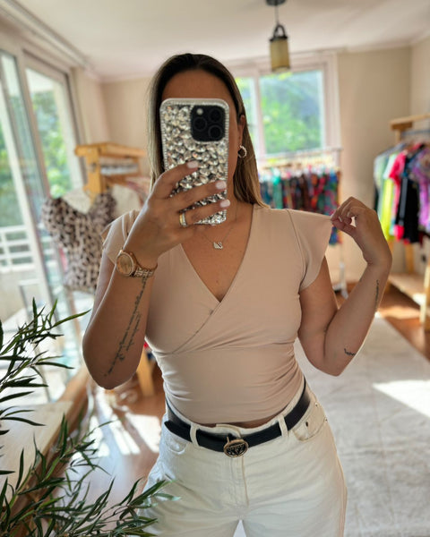 Crop top Mai beige