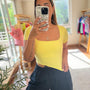 Crop top Tailandia amarillo pastel