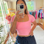 Crop top Tailandia rosado pastel