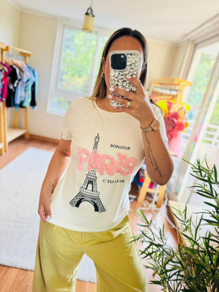 Polera Paris blanco perla