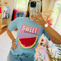 Polera Watermelon celeste