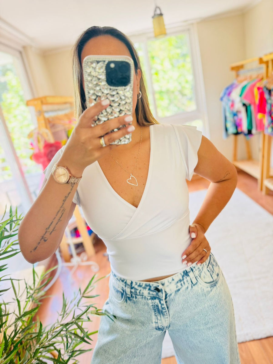 Crop top Mai blanco